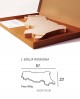Tagliere in legno a forma di regione Emilia-Romagna - dimensione 51 x 23 - Elga Design