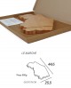 Tagliere in legno a forma di regione Marche - dimensione 44.6 x 25.5 - Elga Design
